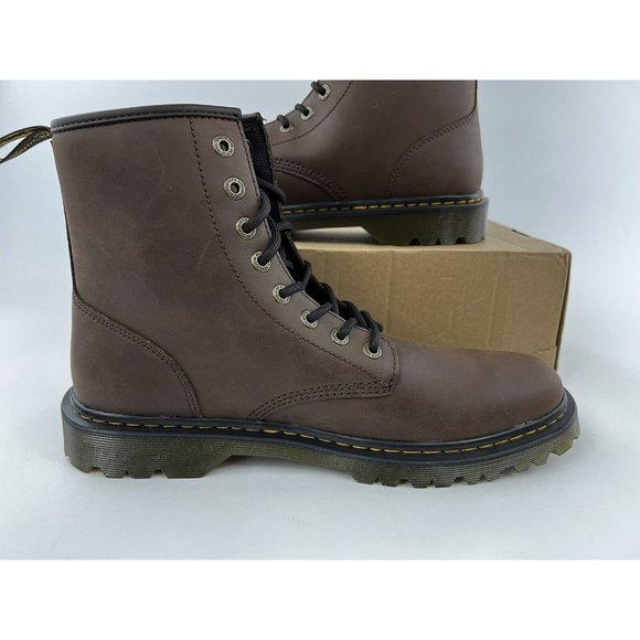 Dr Martens Awley Mens Size 13 Brown Leather Boots Crazy Horse Action NO SHOE BOX - Picture 7 of 11